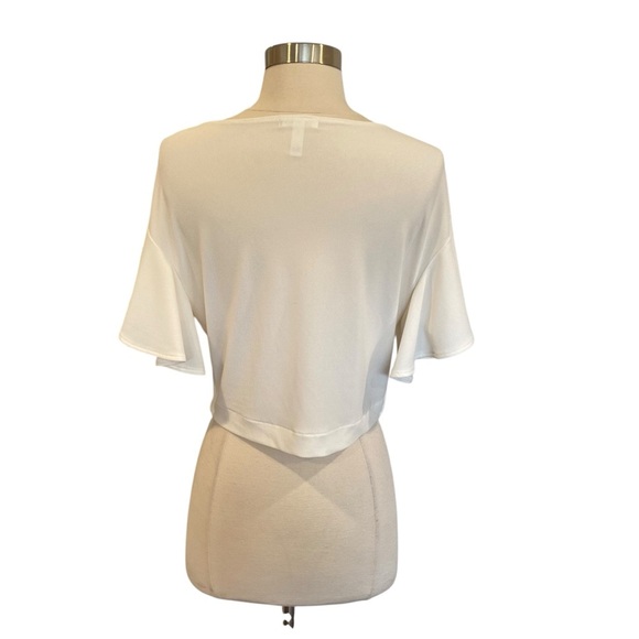 Leith White Knot Front Short Sleeve Top - Picture 6 of 8